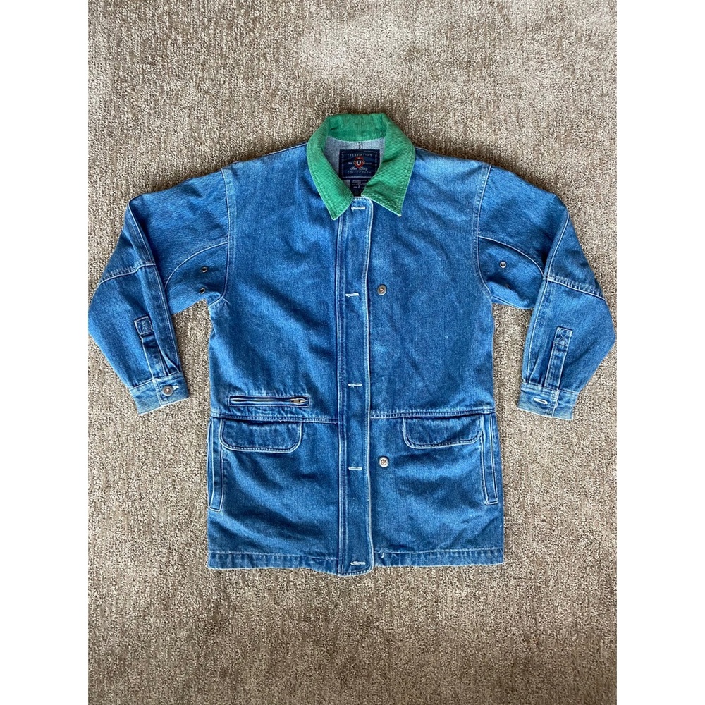 Vintage Jean / Denim Jacket with Velvet Collar